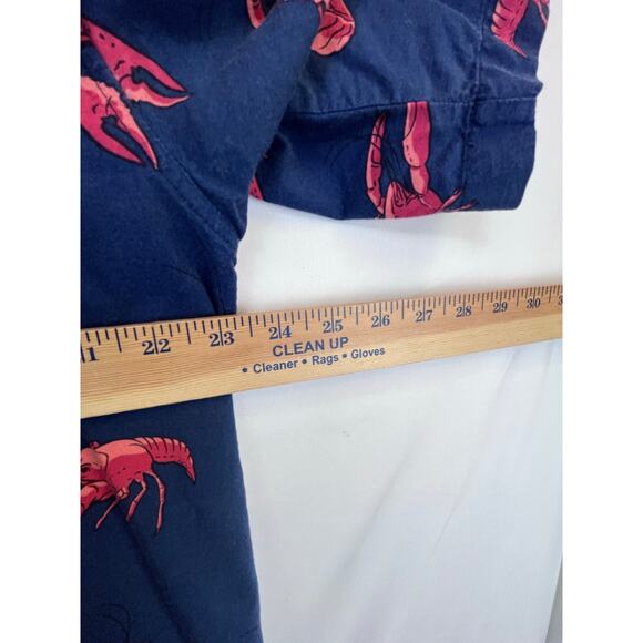David Carey Men XL Blue Lobster Print Cape Cod Summer Vacation Sht Sleeve Shirt - Picture 3 of 7
